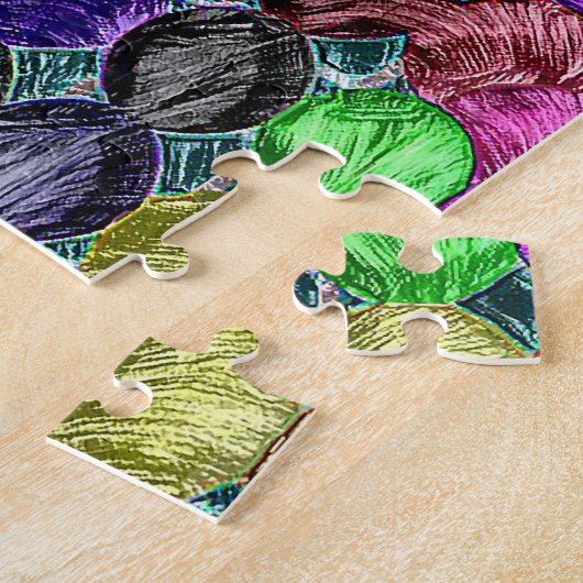 色の数々の不規則な丸 ジグソーパズル (側面)