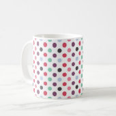 色の数々の丸い模様 コーヒーマグカップ (正面左)