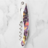 色の数々の交差する線 ソムリエナイフ (正面)