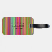 色の数々の付いたストライプ荷物タグ ラゲッジタグ (裏面横)