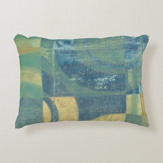 色の数々の付いた円とパネル アクセントクッション (正面)