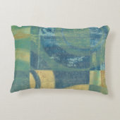 色の数々の付いた円とパネル アクセントクッション (裏面)