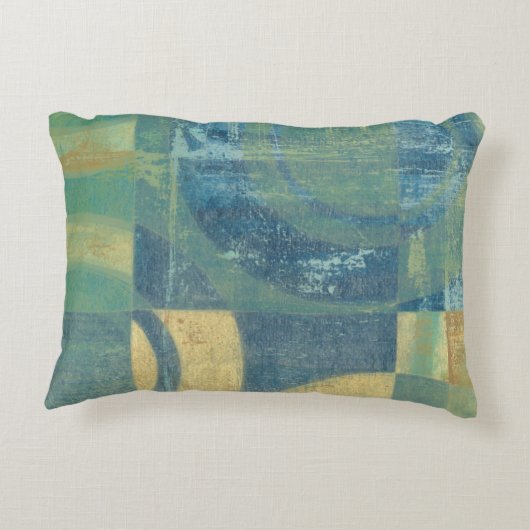 色の数々の付いた円とパネル アクセントクッション (裏面)