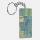 色の数々の付いた円とパネル キーホルダー (正面左)