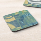 色の数々の付いた円とパネル コースター (左側)