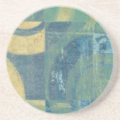 色の数々の付いた円とパネル コースター (正面)