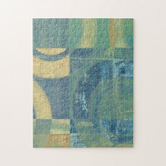 色の数々の付いた円とパネル ジグソーパズル (縦)