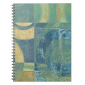 色の数々の付いた円とパネル ノートブック (正面)