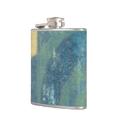 色の数々の付いた円とパネル フラスク (左)