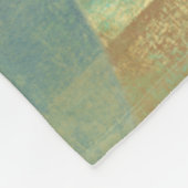 色の数々の付いた円とパネル フリースブランケット (角)