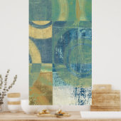 色の数々の付いた円とパネル ポスター (キッチン)