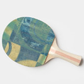 色の数々の付いた円とパネル 卓球ラケット (横)