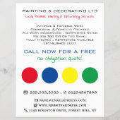 色の数々の付いた円、画家&装飾家 チラシ (正面)