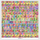 色の数々の平和シンボルのパターンThunder_Cove シール (シート)