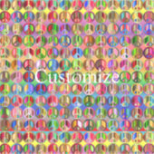 色の数々の平和シンボルのパターンThunder_Cove シール (正面)