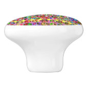 色の数々の平和シンボルのパターンThunder_Cove セラミックノブ (側面)