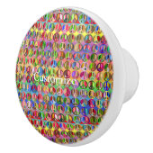 色の数々の平和シンボルのパターンThunder_Cove セラミックノブ (右)