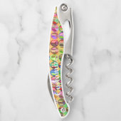 色の数々の平和シンボルのパターンThunder_Cove ソムリエナイフ (裏面)