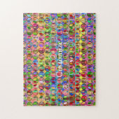 色の数々の平和シンボルパターン ジグソーパズル (縦)