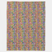 色の数々の平和シンボルパターン フリースブランケット (正面)