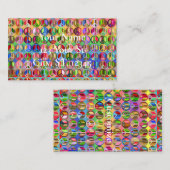 色の数々の平和シンボルパターン 名刺 (正面/裏面)