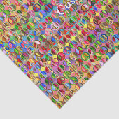 色の数々の平和シンボルパターン 薄葉紙 (詳細)