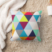色の数々の幾何学的パターン クッション (ブランケット)