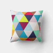 色の数々の幾何学的パターン クッション (裏面)