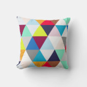 色の数々の幾何学的パターン クッション (正面)