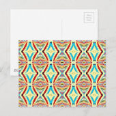 色の数々の抽象芸術チェーン幾何学的パターン ポストカード (正面/裏面)