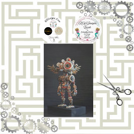 色の数々の抽象芸術ロボット切り離し 薄葉紙