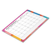 色の数々の抽象芸術月別カレンダーメモ帳 ノートパッド (アングル)