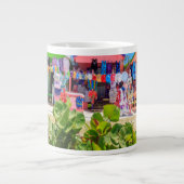 色の数々の木のコテージ |ロングベイビーチ ジャンボコーヒーマグカップ (正面)