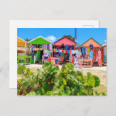色の数々の木のコテージ |ロングベイビーチ ポストカード (正面/裏面)
