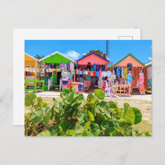 色の数々の木のコテージ |ロングベイビーチ ポストカード (正面/裏面)