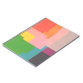 色の数々の正方形パターン ノートブック (左側)