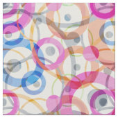 色の数々の水玉模様、白い上の円 ファブリック (クローズアップ)