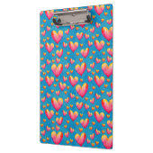 色の数々の水色ハートクリップボード クリップボード (左)