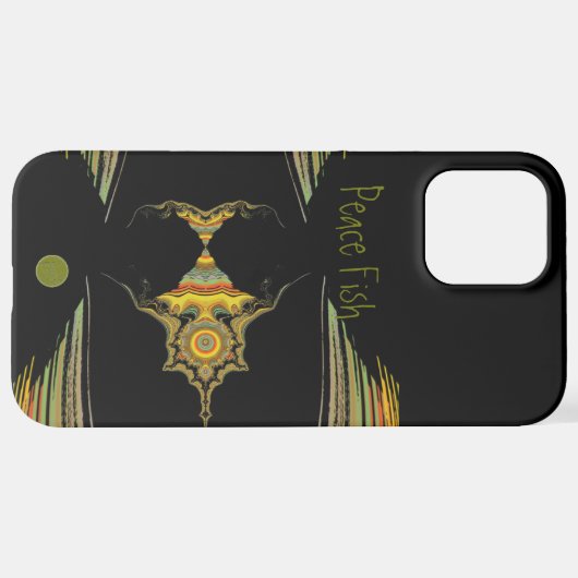 色の数々の濃いピースフィッシュのケースメイト iPhoneケース (裏面横)