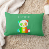 – 色の数々の熊の子枕、名前をカスタムする。 ランバークッション (ブランケット)