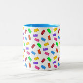 色の数々の甘いクマとモノグラム ツートーンマグカップ (中央)