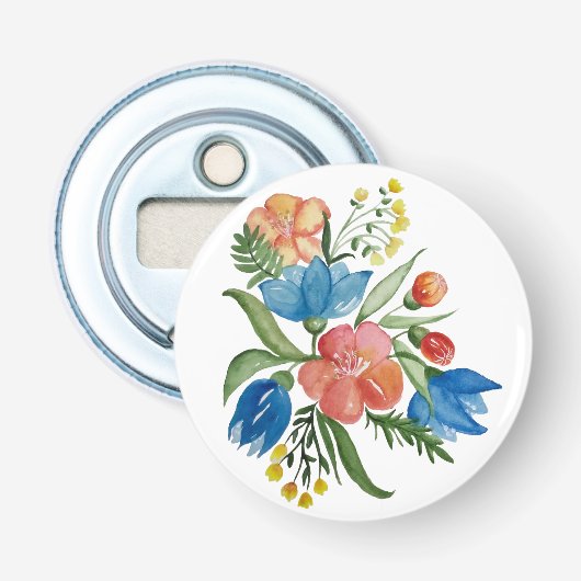 色の数々の花束キーチェーン 栓抜き (正面)