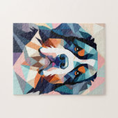 色の数々の芸術的なモチーフのベルネの山犬 ジグソーパズル (横)