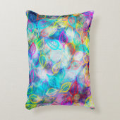 色の数々の葉襟の模様 アクセントクッション (正面(垂直))