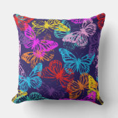 色の数々の蝶のパターン アウトドアクッション (正面)