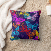 色の数々の蝶のパターン クッション (ブランケット)