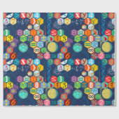 色の数式（青） ラッピングペーパー (フラット)