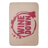 色の敷物の"ワイン"の破裂音 バスマット (正面縦)