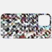 色の斑点の下でツイストされた格子縞、単純 Case-Mate iPhoneケース (裏面 / 右)