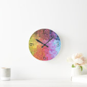 色の断片 ラウンド壁時計 (ホーム)